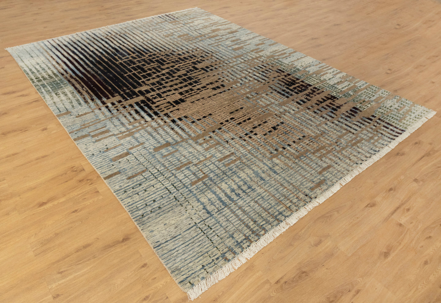 9x12 Mystique Grafton Grey Mustard Modern Designer Transitional Rug | shritija Rugs